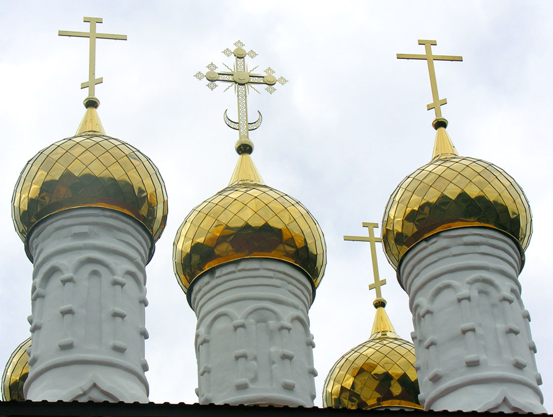 Кресты для православного храма. Нержавеющая сталь с ныпылением под золото - 1